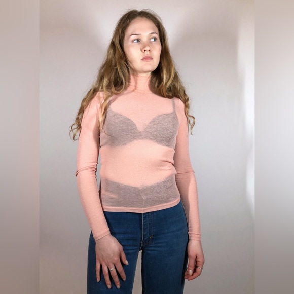 Transparant pink turtle neck - Picture 2 of 2